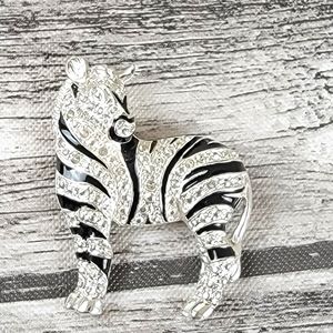 Vintage'90s  Zebra Brooch